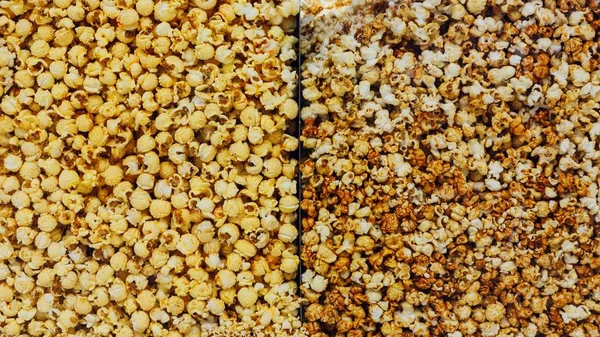 Söta Och Salta Popcorn Bakgrund — Stockfoto