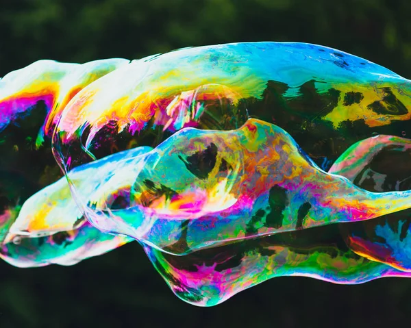 Мыльные Пузыри Абстрактной Формы Зеленый Фон — стоковое фото