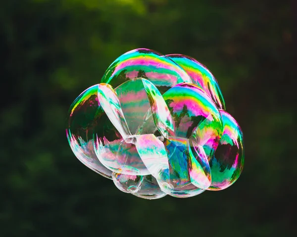 Мыльные Пузыри Абстрактное Облако Зеленый Фон — стоковое фото