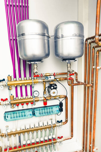 independent heating system in boiler-room