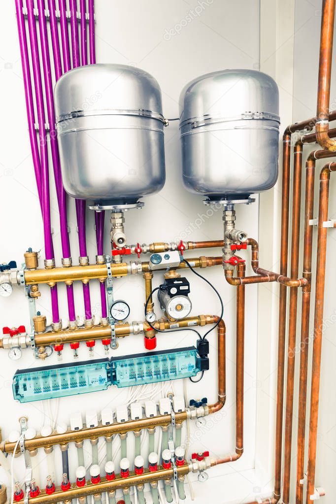 independent heating system in boiler-room