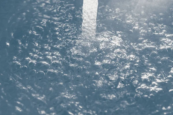 Water Stream Bubbles Closeup View — Stock Photo, Image