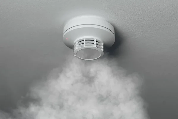 Smoke Detector Fire Alarm Action — Stock Photo, Image