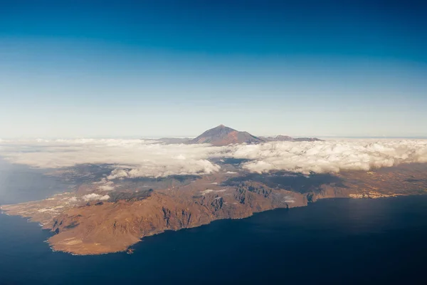 Isola Tenerife Vulcano Monte Teide Vista Aerea — Foto Stock