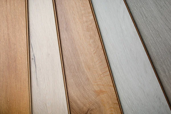 Laminate Flooring Samples Variation Close View — Stock Photo, Image