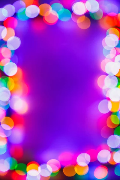 Navidad Bokeh Marco Luces Multicolor — Foto de Stock