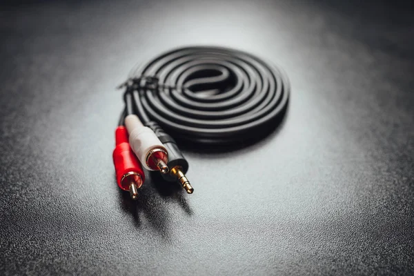 Rca Mini Jack Ses Kablosu — Stok fotoğraf