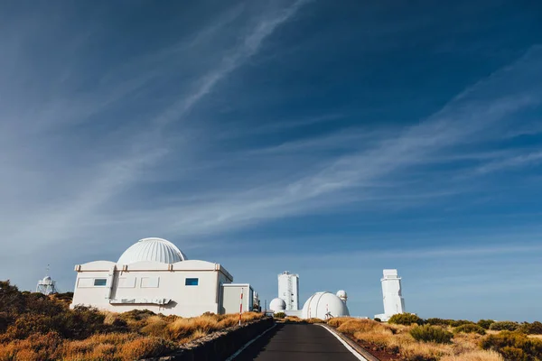 Observatório Teide Telescópios Astronómicos Tenerife Ilhas Canárias Espanha — Fotografia de Stock