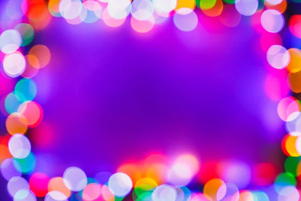 Cadre Lumières Multicolores Bokeh Noël — Photo