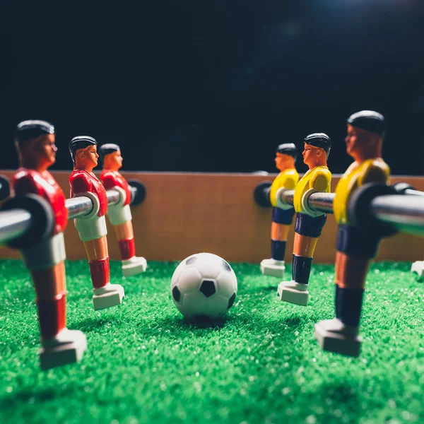 テーブル サッカー サッカー キッカー ゲーム選手 — ストック写真