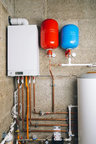 Modern Boiler Room Independent Heating System — Stock Photo, Image