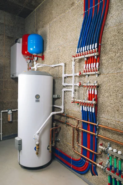 Moderno Sistema Calefacción Independiente Sala Calderas —  Fotos de Stock