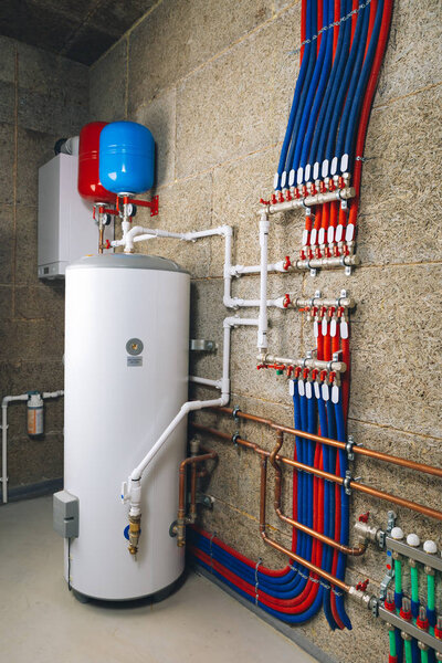 modern boiler room independent heating system