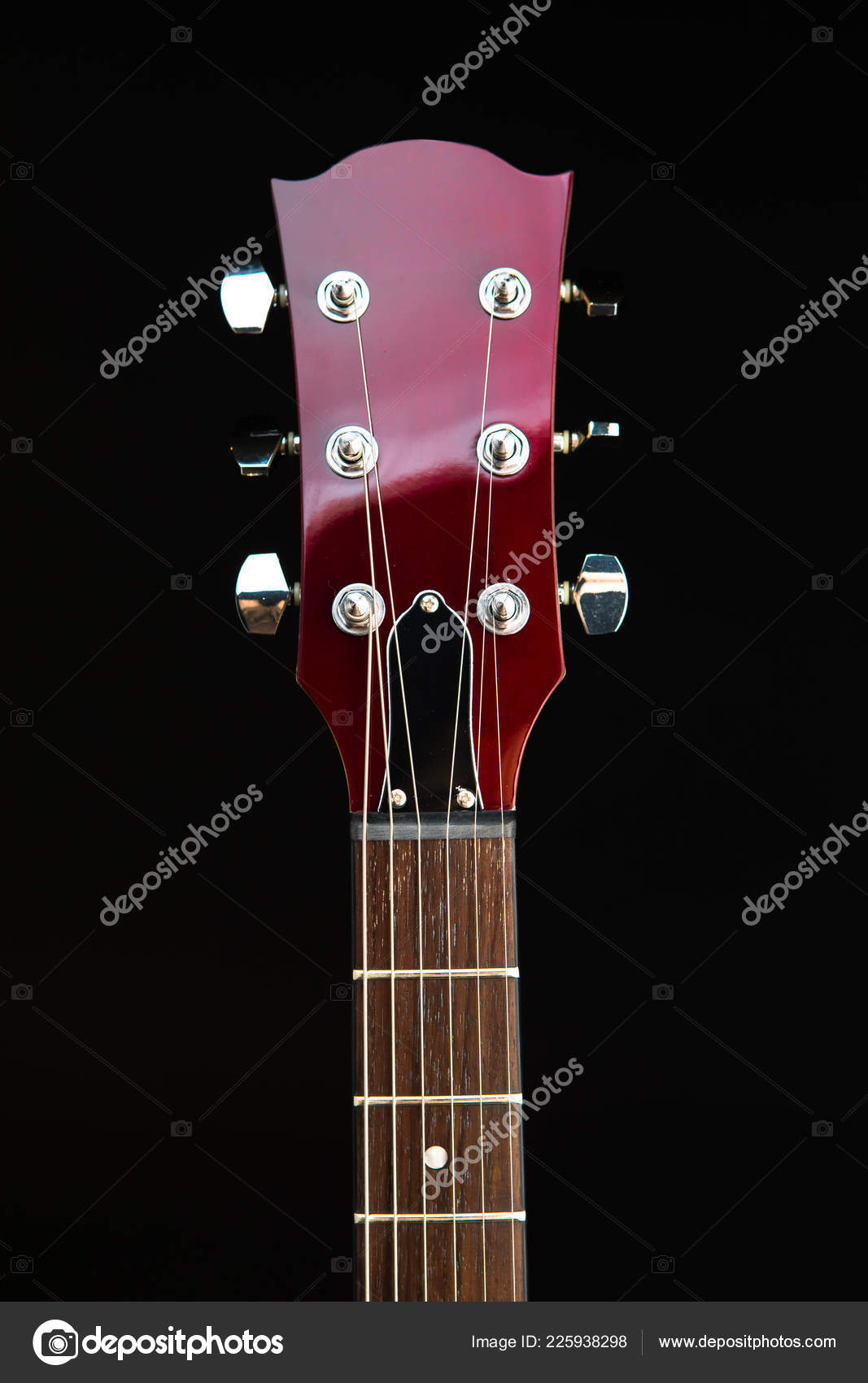 Electric Guitar Head Black Background Stock Photo by ©nikkytok 225938298