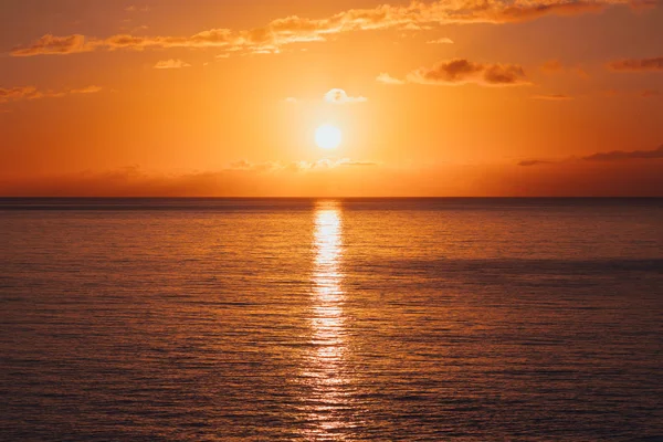 Nascer Sol Paisagem Marinha Oceano Com Reflexão — Fotografia de Stock