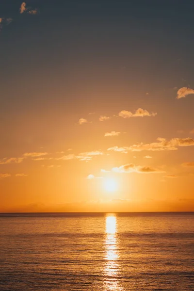 Nascer Sol Paisagem Marinha Oceano Com Reflexão — Fotografia de Stock