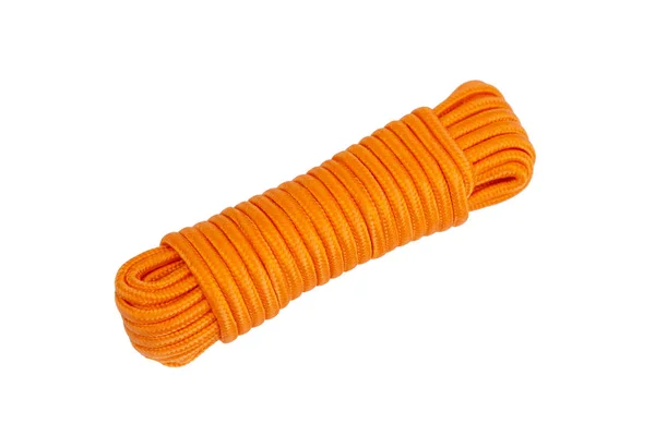 Fascio Corda Arancione Isolato Bianco — Foto Stock