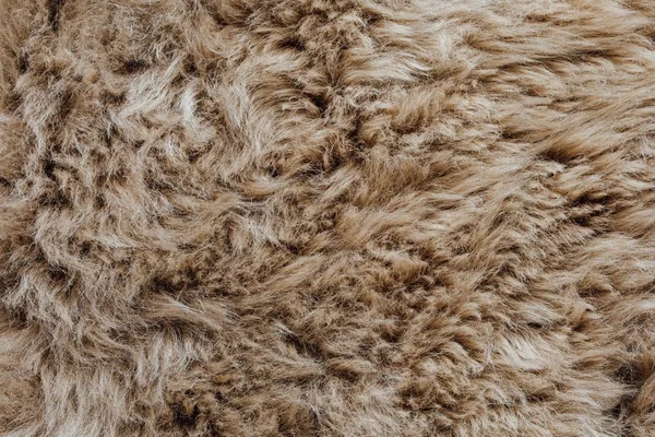 Brown Sheepskin Fur Texture Background — Stock Photo, Image