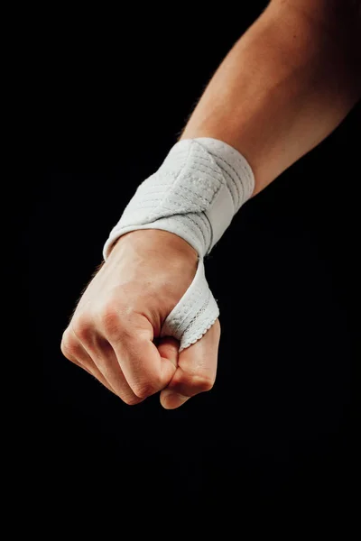 Wrist Hand Orthotics Support Carpal Tunnel Syndrome Healing Isolated Black — Stock Photo, Image