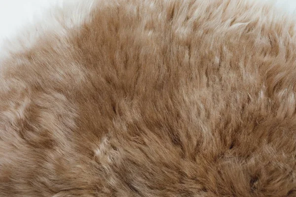 Brown Sheepskin Fur Texture Background — Stock Photo, Image