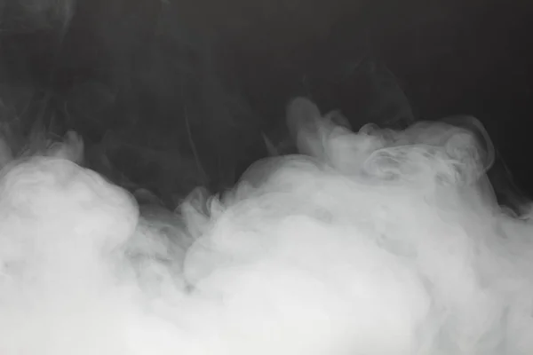 Dichter Rauch Auf Schwarzem Hintergrund — Stockfoto