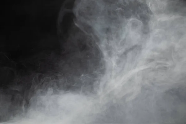 Sűrű Füst Fekete Háttér — Stock Fotó