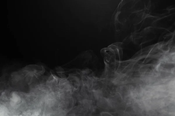 Dense Smoke Black Background — Stock Photo, Image