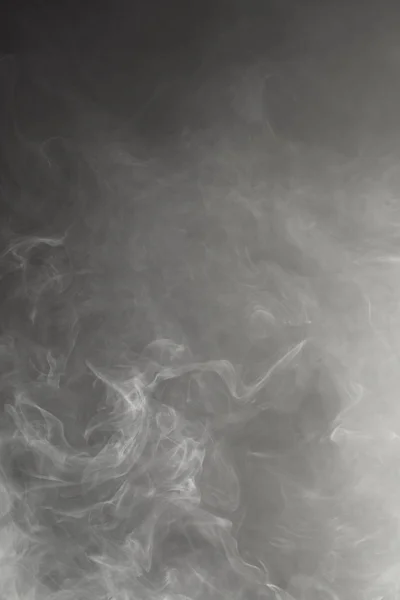 Dichter Rauch Auf Schwarzem Hintergrund — Stockfoto