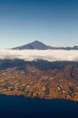 Mount Teide Yanardağı, Tenerife Adası, havadan görünümü