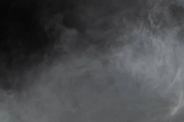 Dense smoke on black background — Stock Photo, Image