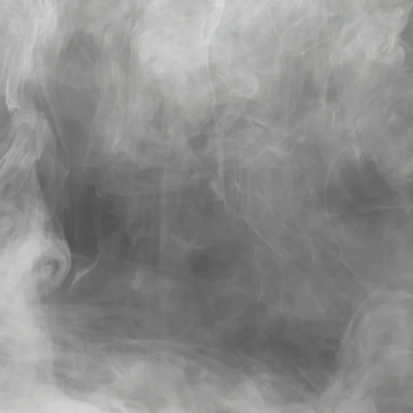 Hustý kouř na černém pozadí — Stock fotografie