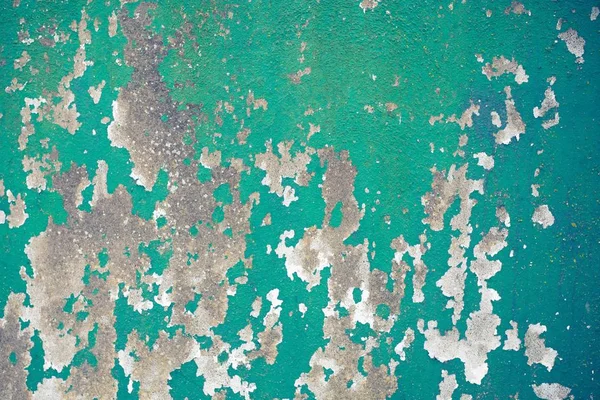 Smaragd peeling måla betong vägg bakgrund — Stockfoto