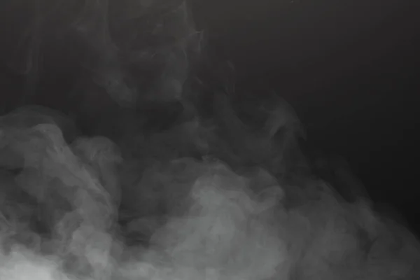 Tät rök på svart bakgrund — Stockfoto