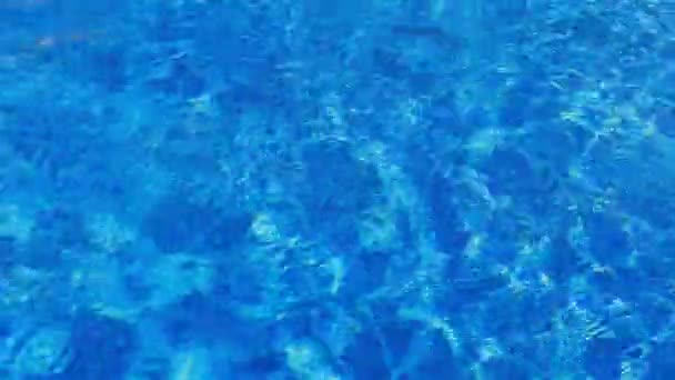 Ondulações Água Piscina Fundo Azul — Vídeo de Stock