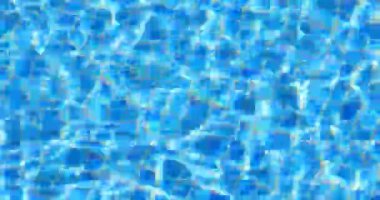 yüzme havuzunda su dalgalanmaları, mavi kiremit arka plan, 4k döngü hazır