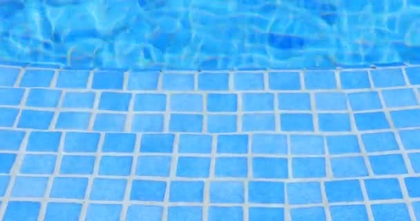 Ondulações Água Piscina Fundo Azulejo Azul Loop Ready — Vídeo de Stock