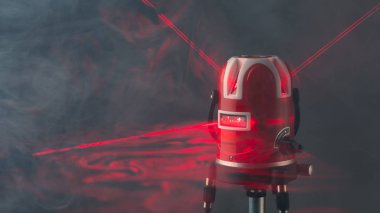 lazer seviyesi aracı duman kırmızı ışık ışınları
