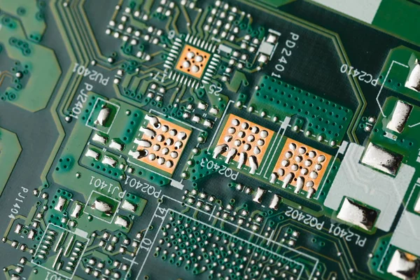 Printed circuit board (pcb) of an laptop Stock Photo