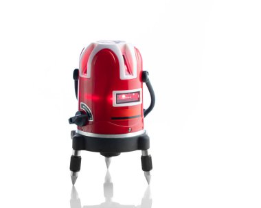 kırmızı lazer seviyesi aracı, beyaz izole