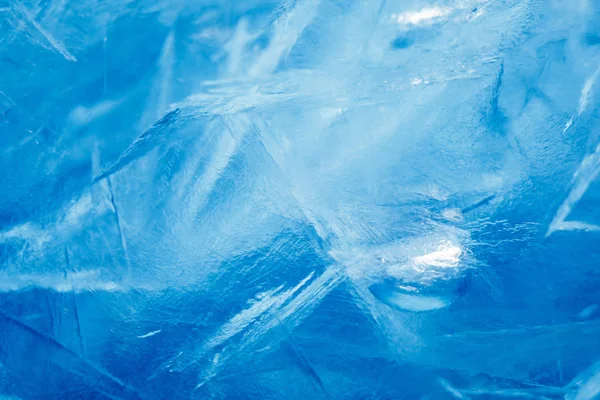 Fondo de hielo, textura congelada azul — Foto de Stock