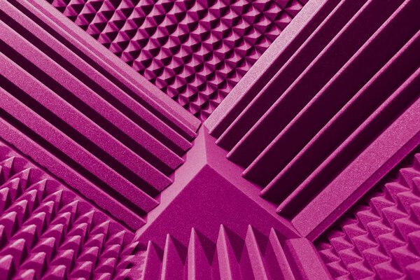 поглотитель акустической пены и басовые ловушки для звукопоглощающего фиолетового фона
