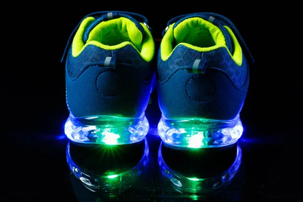 Zapatillas Deporte Para Niños Con Iluminación Luz Led —  Fotos de Stock