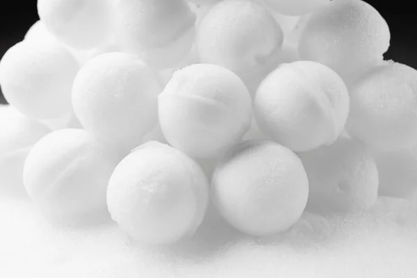 Veel Sneeuwballen Witte Sneeuw Achtergrond — Stockfoto