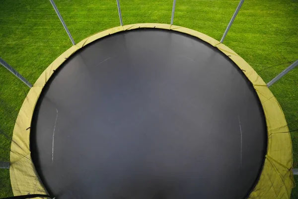 Trampoline Big Mat Green Lawn — Stock Photo, Image