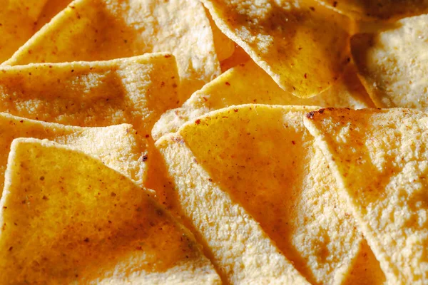 Mexicana Nachos Tortilla Chips Close Vista — Fotografia de Stock
