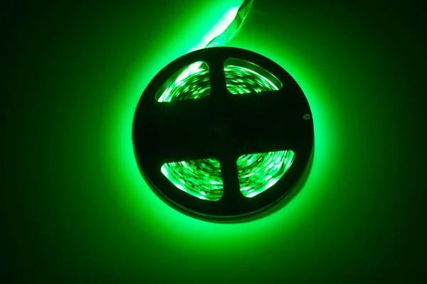 Bande Led Rouleau Lumière Verte — Photo