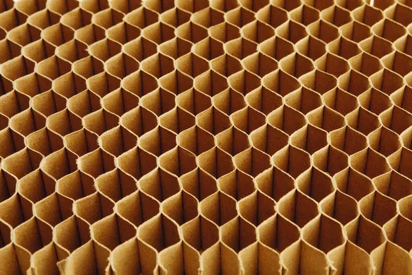 Honingraat Cellen Van Karton Verstijving Rib Achtergrond — Stockfoto