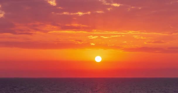 dramatický západ slunce v Černém moři, čistý časový odstup 4k DCI 60fps záběry