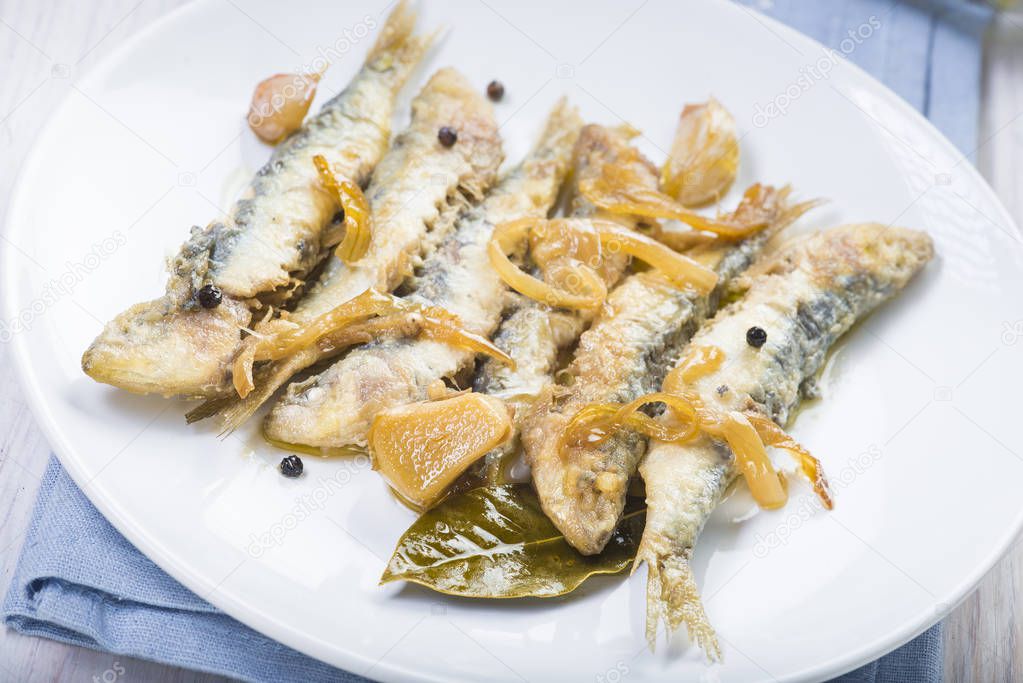 Sardines in marinade Spanish style a way to preserve fish