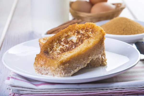 Španělské Dezerty Torrijas Nebo Francouzských Toasty Tradičně Jeden Během Velikonoc — Stock fotografie